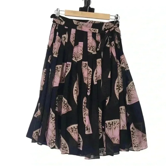Ann Taylor Women’s Pleated Side Tie Skirt Size 8 – Fan Floral Print, Lined - Picture 11 of 11
